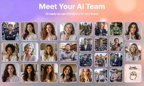 Meet Your AI Team - 25+ ready-to-use characters for your brand